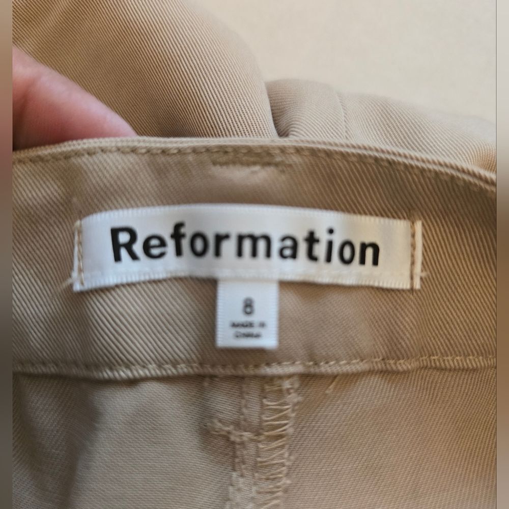 Reformation Mason High Waist Wide Leg Trouser Pants Size 8 - Picture 6 of 12